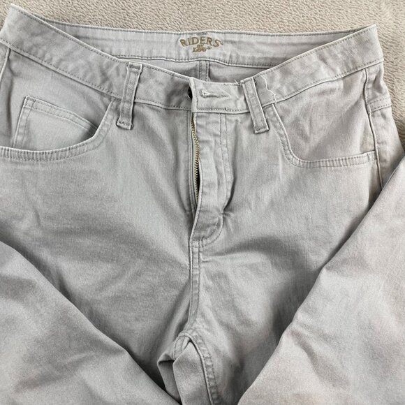 Lee Riders Womens Capri Jeans 30x18 Measured Light Gray Straight Leg - Picture 8 of 10